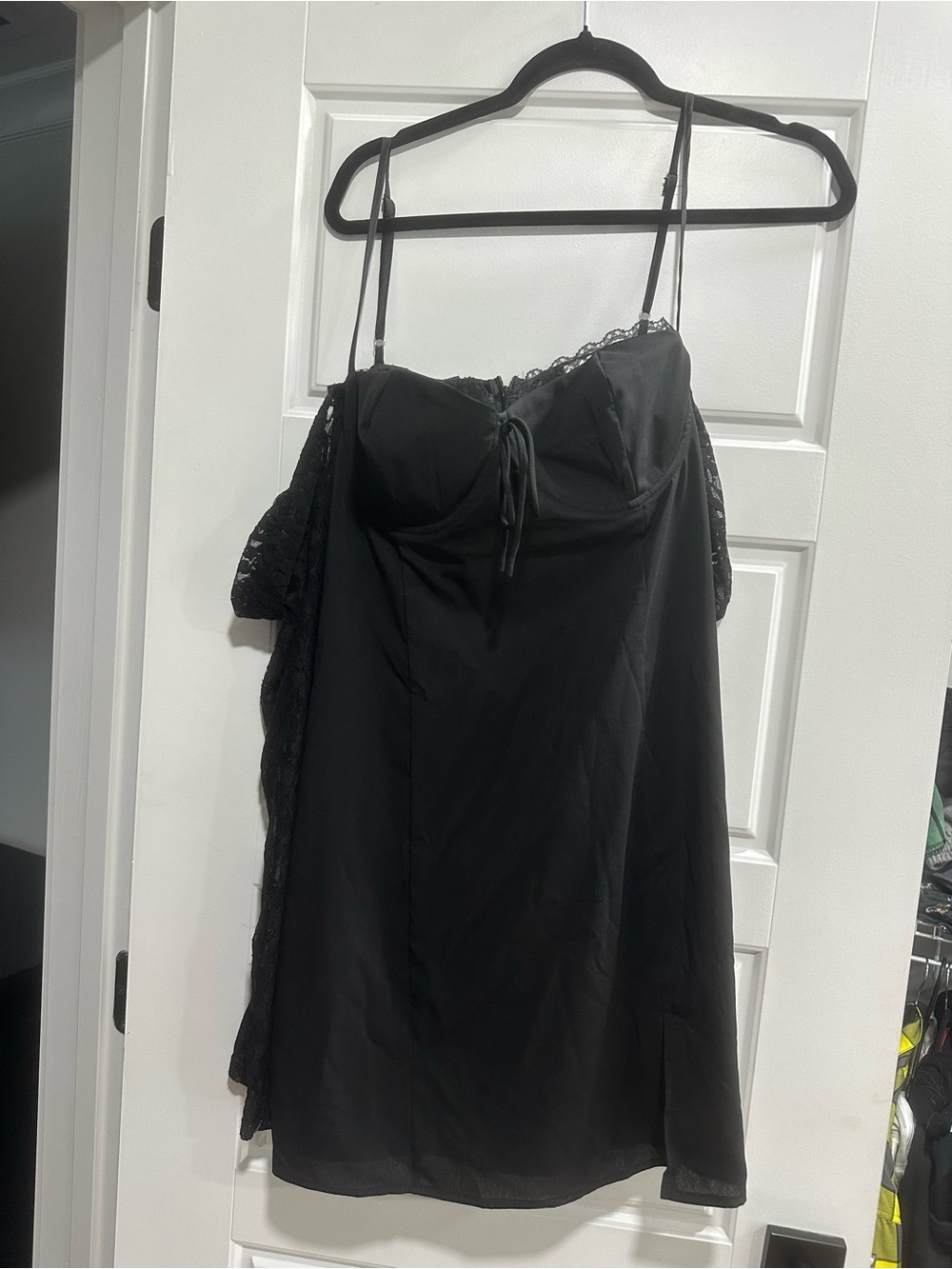 Princess Polly Black Lace-Trim Slip